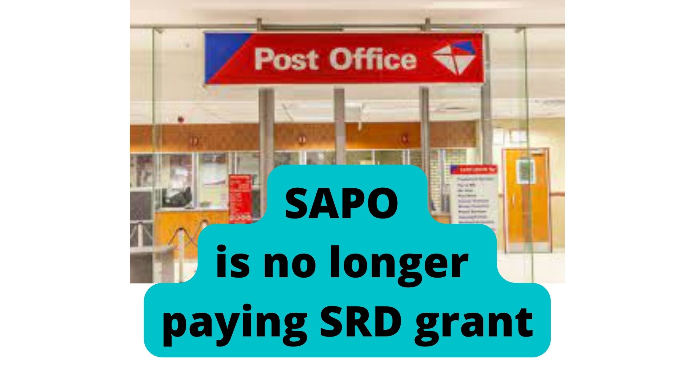 SAPO is no longer paying SRD grant