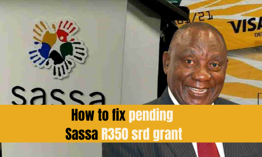 How to fix pending Sassa R350 srd grant