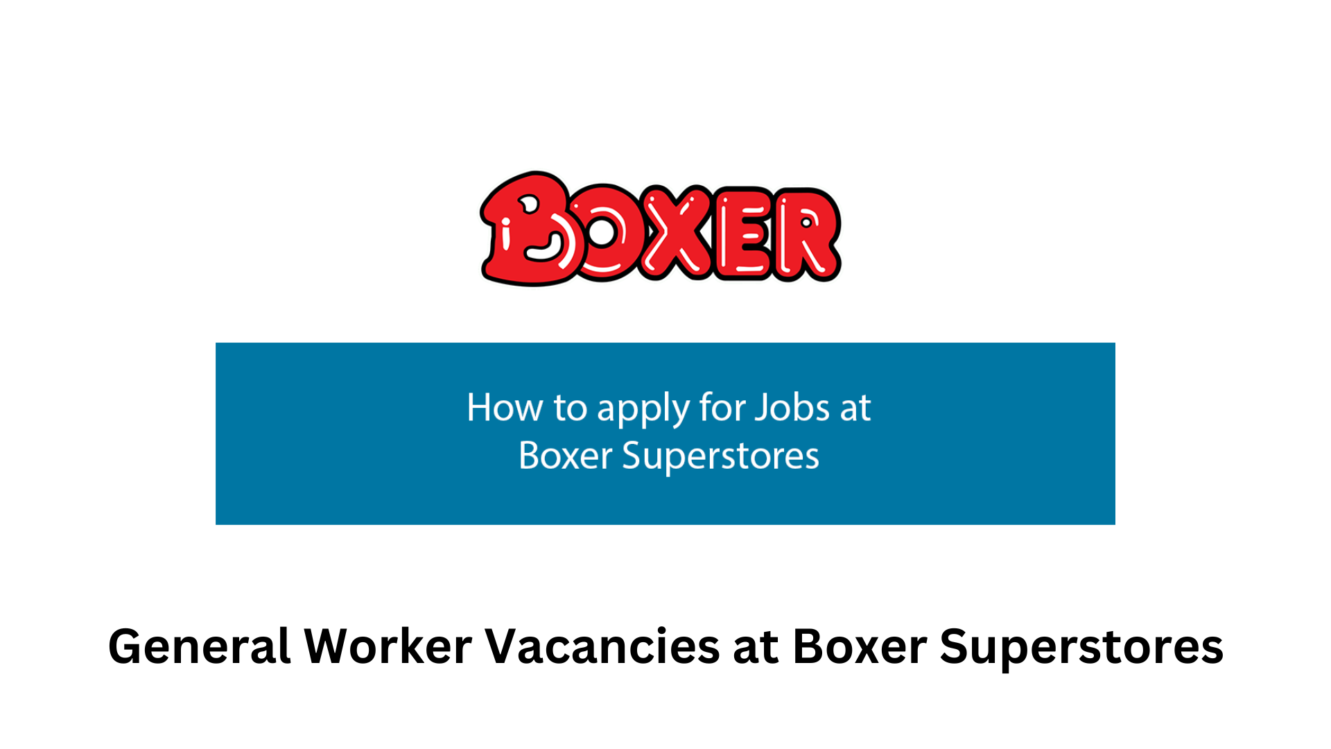 General Worker Vacancies at Boxer Superstores