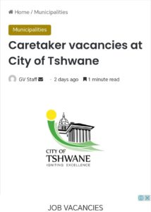 Caretaker vacancies at City of Tshwane